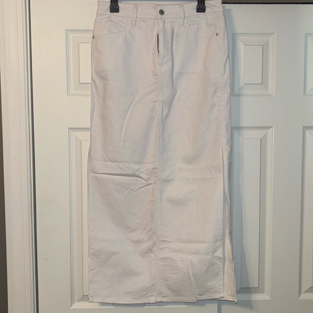 Express white long denim skirt. Size 8